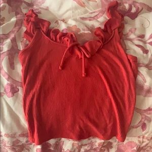 FOREVER21 flounce red top